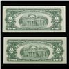 Image 3 : Set of 2 Concecutive 1963A $2 Red seal United States Note Grades CU
