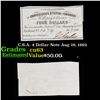 Image 1 : C.S.A. 4 Dollar Note Aug 19, 1862 Grades Select CU