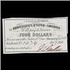 Image 2 : C.S.A. 4 Dollar Note Aug 19, 1862 Grades Select CU