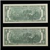 Image 3 : Set of 2 Concecutive 1976 $2 Federal Reserve Note Grades CU
