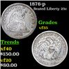 Image 1 : 1876-p Seated Liberty Quarter 25c Grades vf++