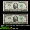 Image 1 : Set of 2 Concecutive 1976 $2 Federal Reserve Note Grades CU