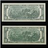 Image 3 : Set of 2 Concecutive 1976 $2 Federal Reserve Note Grades CU