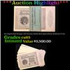 Image 1 : ***Auction Highlight*** 20x Original Band Wrapper 1923 Germany 100,000 Mark Hyperinflation Banknotes