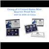 Image 1 : Group of 2 2007-2008 United States Quarters Proof Set - 10 pc set - Low Mintage