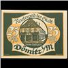 Image 2 : 1922 City of Domitz, Germany 25 Pfennig Local Notgeld Hyperinflation Note Grades Select CU