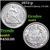 Image 1 : 1872-p Seated Liberty Half Dime 1/2 10c Grades Select Unc