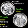 Image 1 : 1934-d Mercury Dime 10c Grades GEM++ Unc