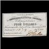 Image 2 : C.S.A. 4 Dollar Note Aug 19, 1862 Grades Select CU