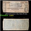 Image 1 : 1864 $10 Confederate Note, T68 Grades vf+