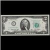 Image 2 : 1976 $2 Federal Reserve Note 1st Day of Issue, with Stamp Grades Gem CU