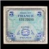Image 2 : 1944 France 5 Franc Note (WW2 Allied Currency) P# 155A Grades vf+