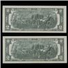 Image 3 : 2x Consecutive 1976 $2 Federal Reserve Notes (Philadelphia, PA) All CU! Grades Brilliant Uncirculate