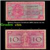 Image 1 : Military Payment Certificate (MPC) Series 521 10c Grades vf+