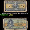 Image 1 : Military Payment Certificate (MPC) Series 521 5c Grades vf+