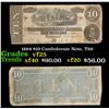 Image 1 : 1864 $10 Confederate Note, T68 Grades vf+