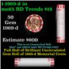 Image 1 : Shotgun Lincoln 1c roll, 1969-d 50 pcs Bank Wrapper.