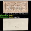 Image 1 : C.S.A. 30 Dollar Note Feb 17th, 1864 Grades Select CU