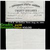 Image 1 : C.S.A. 20 Dollar Note Aug 19, 1861 Grades Choice AU/BU Slider