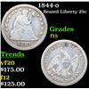 Image 1 : 1844-o Seated Liberty Quarter 25c Grades f+