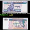 Image 1 : 1991-1998 ND Issue Myanmar 100 Kyats Banknote P# 74b Grades Gem CU