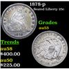 Image 1 : 1878-p Seated Liberty Quarter 25c Grades Select AU