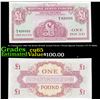 Image 1 : 2x Consecutive 1962 4th Series British Armed Forces 1 Pound Special Voucher, CU! P# M36a Grades Gem 
