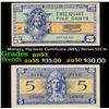Image 1 : Military Payment Certificate (MPC) Series 521 5c Grades Select AU