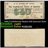 Image 1 : 1861 Confederate States $40 Interest Note Grades Select CU