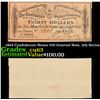 Image 1 : 1864 Confederate States $30 Interest Note, 4th Series Grades Select CU