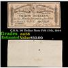 Image 1 : C.S.A. 30 Dollar Note Feb 17th, 1864 Grades Choice AU/BU Slider
