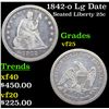 Image 1 : 1842-o Lg Date Seated Liberty Quarter 25c Grades vf+