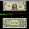 Image 1 : 1963B $1 Green Seal "Barr Note" Federal Reserve Note Grades vf+