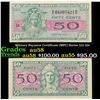 Image 1 : Military Payment Certificate (MPC) Series 521 50c Grades Choice AU/BU Slider