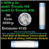 Image 1 : Shotgun Jefferson 5c roll, 1959-p 40 pcs Nickel Wrapper