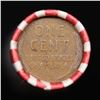 Image 3 : Mixed small cents 1c orig shotgun roll, 1936-s Lincoln Cent, Wheat Cent other end, Bank Wrapper.