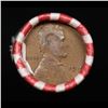 Image 2 : Mixed small cents 1c orig shotgun roll, 1919-p Lincoln Cent, Wheat Cent other end, Bank Wrapper.
