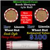 Image 1 : Mixed small cents 1c orig shotgun roll, Wheat Cent Ends, Bank Wrapper.