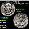 Image 1 : 1956-d Washington Quarter 25c Grades GEM+ Unc