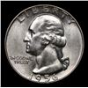 Image 2 : 1956-d Washington Quarter 25c Grades GEM Unc