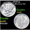 Image 1 : 1945-p Mercury Dime 10c Grades GEM+ Unc