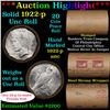 Image 1 : ***Auction Highlight*** Full solid date 1922-p Uncirculated Peace silver dollar roll, 20 coins (fc)