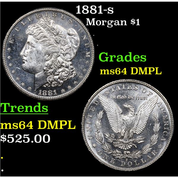 1881-s Morgan Dollar $1 Grades Choice Unc DMPL