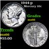 Image 1 : 1944-p Mercury Dime 10c Grades GEM+ Unc