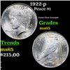 Image 1 : 1922-p Peace Dollar $1 Grades GEM Unc