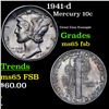 Image 1 : 1941-d Mercury Dime 10c Grades GEM FSB