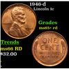 Image 1 : 1946-d Lincoln Cent 1c Grades GEM++ Unc RD