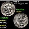 Image 1 : 1951-d Washington Quarter 25c Grades GEM+ Unc