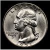 Image 2 : 1951-d Washington Quarter 25c Grades GEM+ Unc