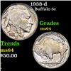 Image 1 : 1938-d Buffalo Nickel 5c Grades Choice Unc